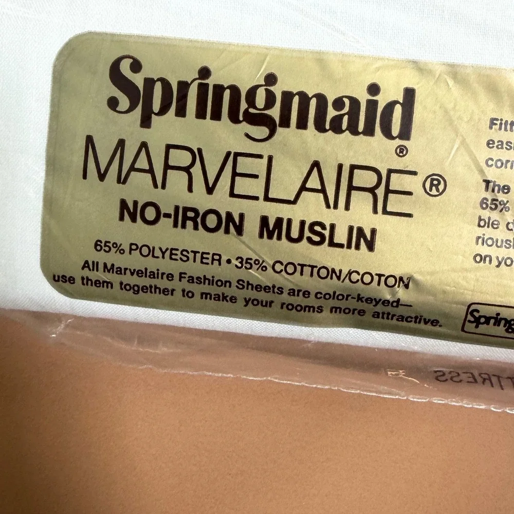 Springmaid Marvelaire x2 White Double Flat Sheets & Standard Pillowcase Set NEW